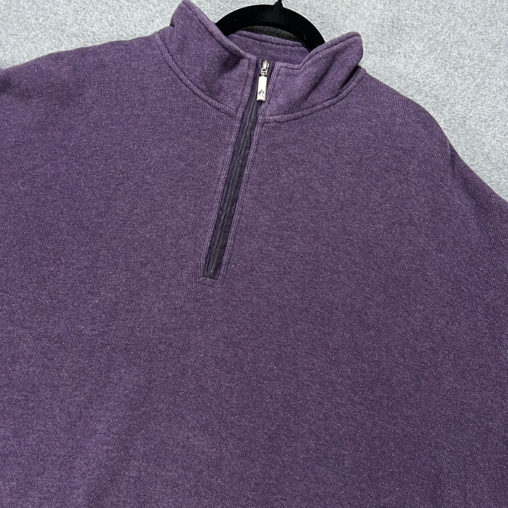 Orvis Pullover Quarter Zip Mens XXL Purple Outdoor Casual Classic